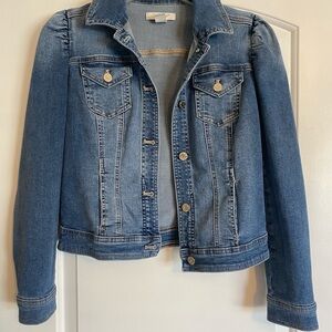 White House Black Market Classic Blue Denim Jacket